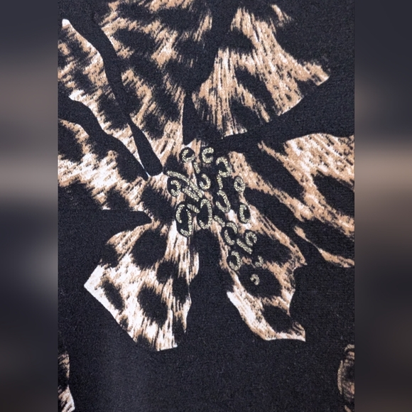 Hamilton Black Cheetah Floral Patterned Top - Picture 6 of 9